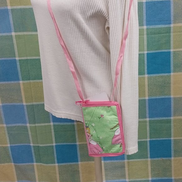 2838 Princess Pattern Smart Phone Crossbody Zippered Wallet Bag - Picture 6 of 6